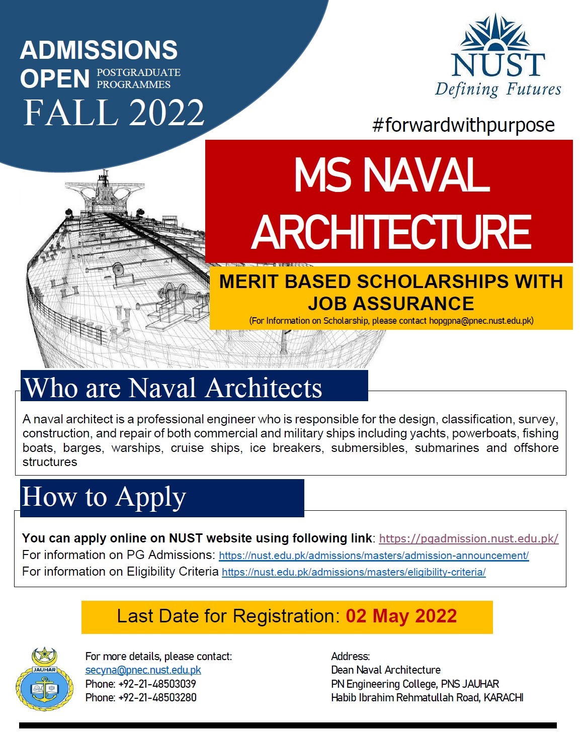 MS Naval Admissions Fall 2022